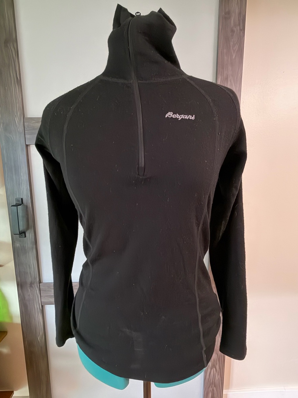 Black Half-Zip Women's Top